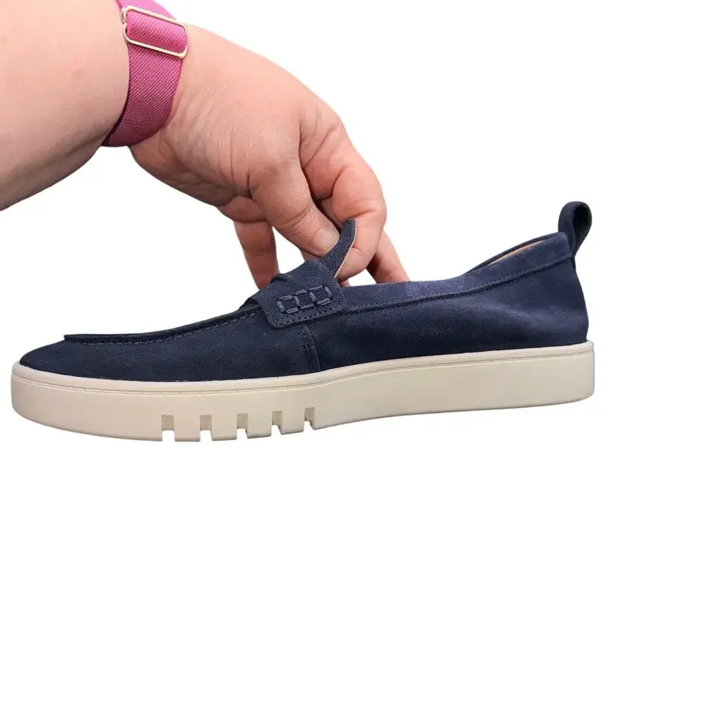 Vionic Chantel Navy Suede Penny Loafer Sneakers Women’s Size 10